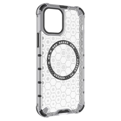 For iPhone 12 Pro Max Magnetic Case 4 Corner Shockproof Airbag Honeycomb TPU+PC Cover