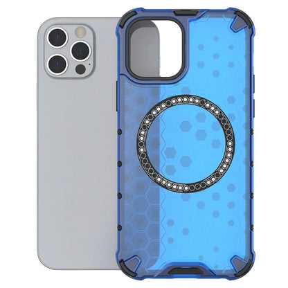 For iPhone 12 Pro Max Magnetic Case 4 Corner Shockproof Airbag Honeycomb TPU+PC Cover