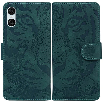 For Sony Xperia 5 VI Case Tiger Pattern Flip PU Leather Phone Cover