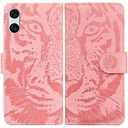 For Sony Xperia 5 VI Case Tiger Pattern Flip PU Leather Phone Cover