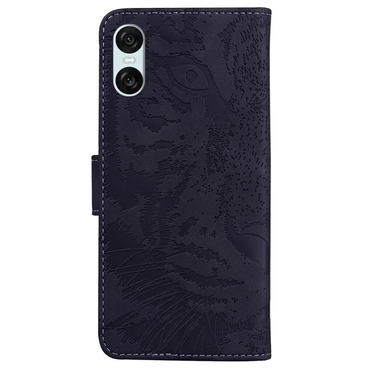 For Sony Xperia 5 VI Case Tiger Pattern Flip PU Leather Phone Cover