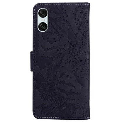 For Sony Xperia 5 VI Case Tiger Pattern Flip PU Leather Phone Cover