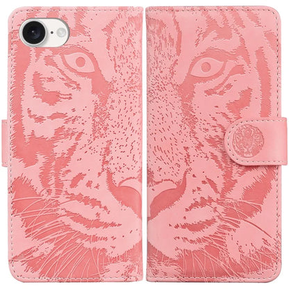 For iPhone SE (2024) Case Wallet Style Tiger Pattern PU Leather Phone Cover