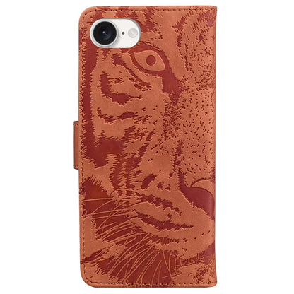 For iPhone SE (2024) Case Wallet Style Tiger Pattern PU Leather Phone Cover