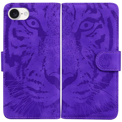 For iPhone SE (2024) Case Wallet Style Tiger Pattern PU Leather Phone Cover