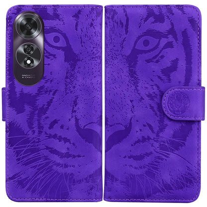 For Oppo A60 4G Case PU Leather Tiger Pattern Wallet Stand Phone Cover