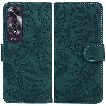 For Oppo A60 4G Case PU Leather Tiger Pattern Wallet Stand Phone Cover