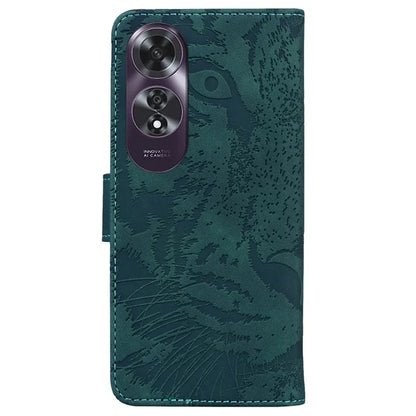For Oppo A60 4G Case PU Leather Tiger Pattern Wallet Stand Phone Cover
