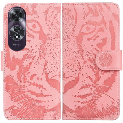 For Oppo A60 4G Case PU Leather Tiger Pattern Wallet Stand Phone Cover