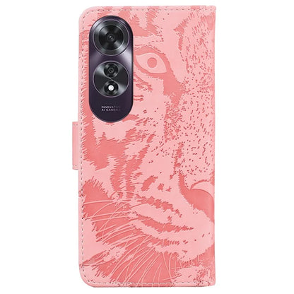 For Oppo A60 4G Case PU Leather Tiger Pattern Wallet Stand Phone Cover