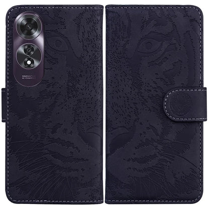 For Oppo A60 4G Case PU Leather Tiger Pattern Wallet Stand Phone Cover