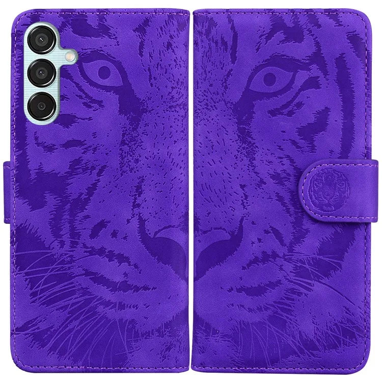 For Samsung Galaxy M15 5G / F15 5G Wallet Case Tiger Pattern Leather Phone Cover
