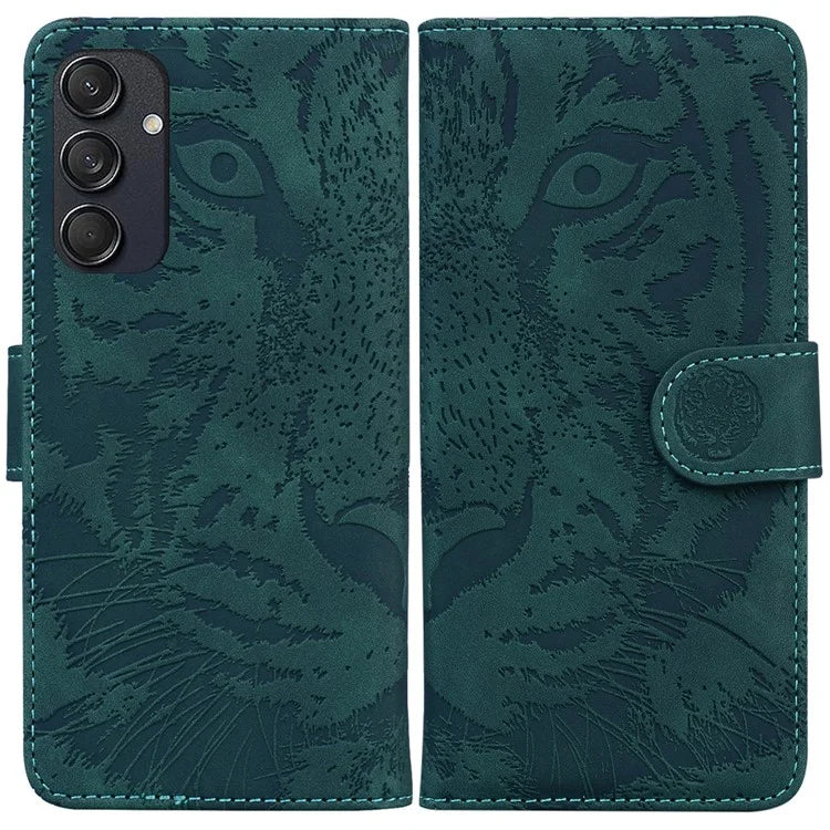 For Samsung Galaxy M55 5G / C55 5G / F55 5G Case Tiger Pattern PU Leather Shockproof Flip Phone Cover