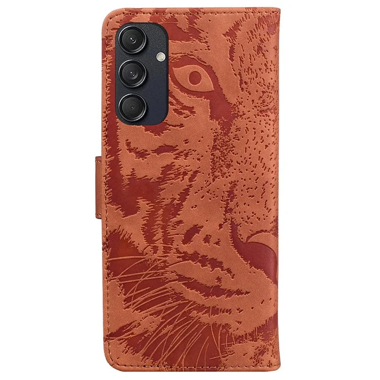 For Samsung Galaxy M55 5G / C55 5G / F55 5G Case Tiger Pattern PU Leather Shockproof Flip Phone Cover