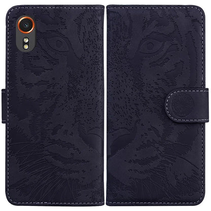 For Samsung Galaxy Xcover7 Case Wallet Tiger Pattern PU Leather Folio Phone Cover