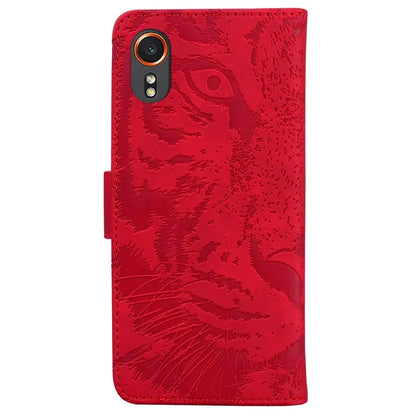 For Samsung Galaxy Xcover7 Case Wallet Tiger Pattern PU Leather Folio Phone Cover