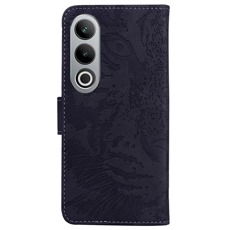 For OnePlus Nord CE4 5G Case Wallet Leather Phone Cover Imprinted Tiger Pattern