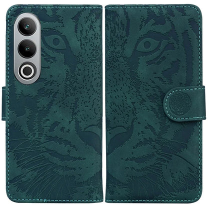 For OnePlus Nord CE4 5G Case Wallet Leather Phone Cover Imprinted Tiger Pattern