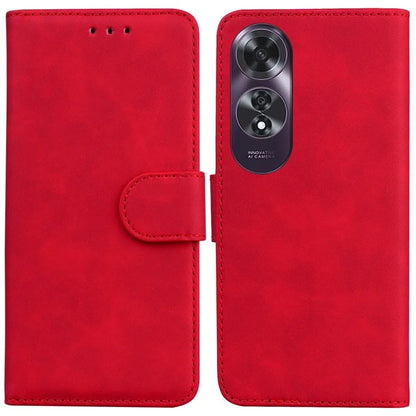 For Oppo A60 4G Case Magnetic Clasp Solid Color Leather Phone Cover