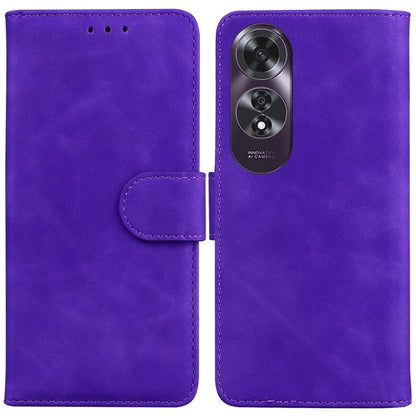 For Oppo A60 4G Case Magnetic Clasp Solid Color Leather Phone Cover