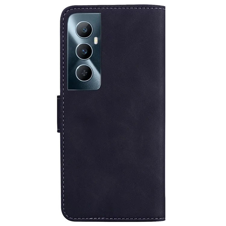 For Realme C65 4G Case PU Leather Folio Solid Color Wallet Phone Cover