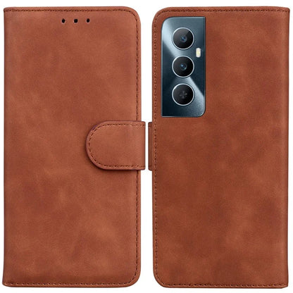 For Realme C65 4G Case PU Leather Folio Solid Color Wallet Phone Cover
