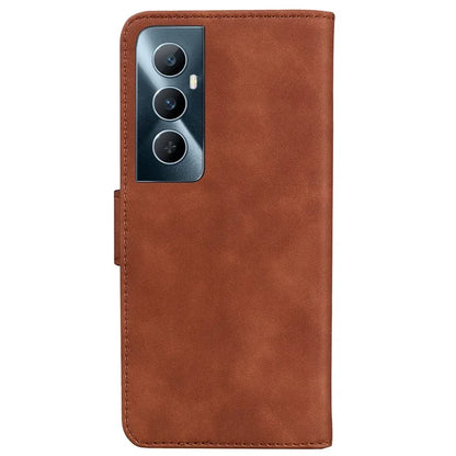 For Realme C65 4G Case PU Leather Folio Solid Color Wallet Phone Cover