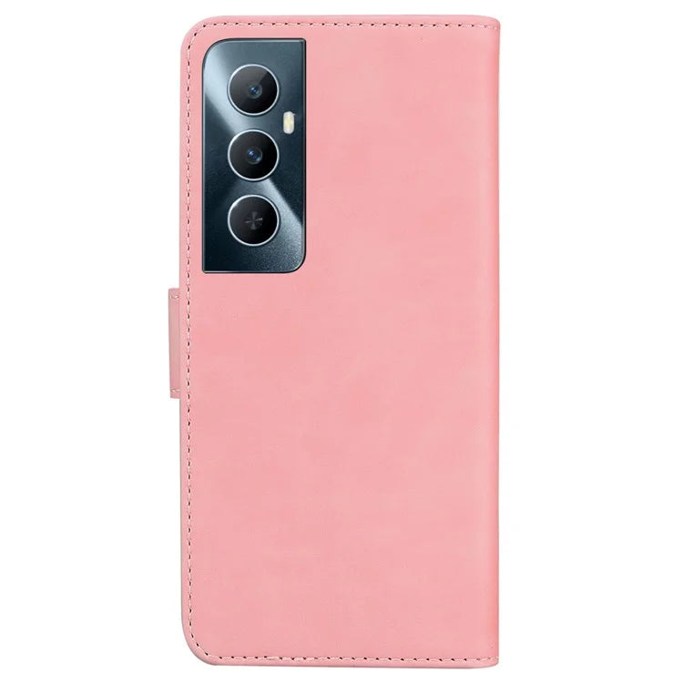For Realme C65 4G Case PU Leather Folio Solid Color Wallet Phone Cover