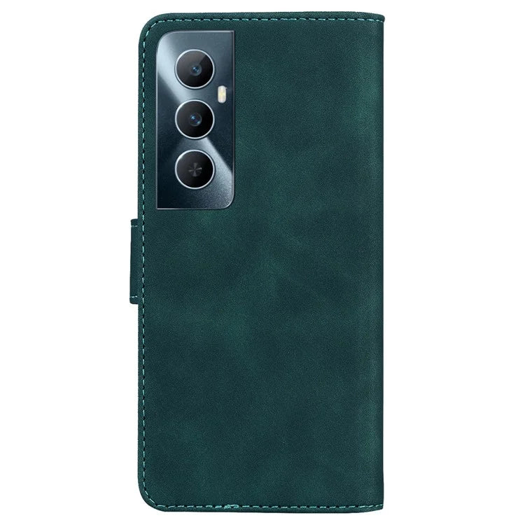 For Realme C65 4G Case PU Leather Folio Solid Color Wallet Phone Cover