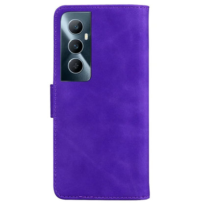 For Realme C65 4G Case PU Leather Folio Solid Color Wallet Phone Cover