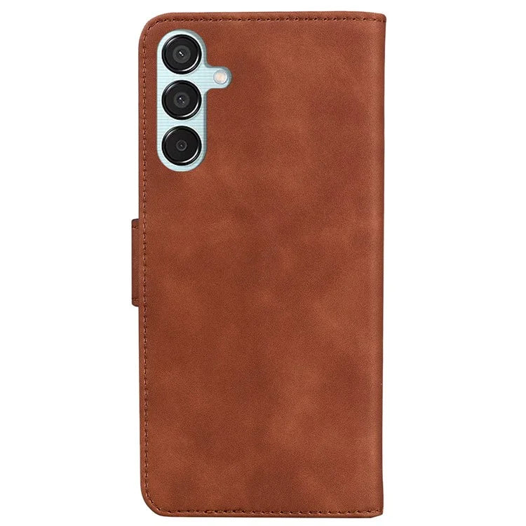 For Samsung Galaxy M15 5G / F15 5G Case Solid Color Leather Card Holder Stand Phone Cover