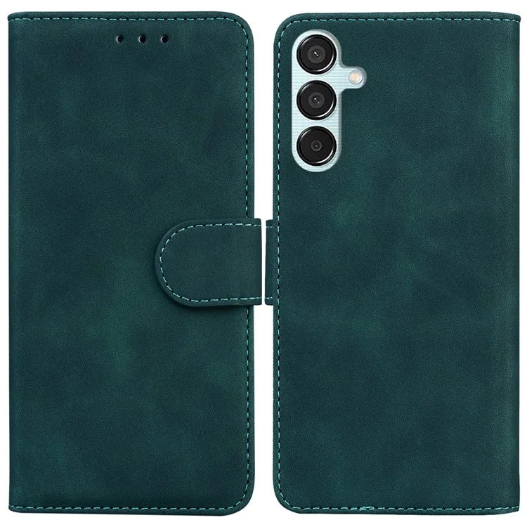 For Samsung Galaxy M15 5G / F15 5G Case Solid Color Leather Card Holder Stand Phone Cover