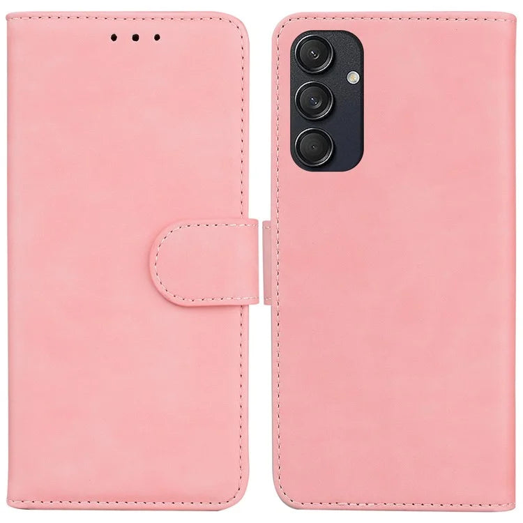For Samsung Galaxy M55 5G / C55 5G / F55 5G Wallet Case Solid Color PU Leather Folio Flip Phone Cover