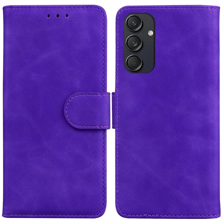 For Samsung Galaxy M55 5G / C55 5G / F55 5G Wallet Case Solid Color PU Leather Folio Flip Phone Cover