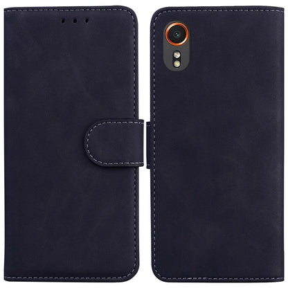 For Samsung Galaxy Xcover7 Case Shockproof Solid Color Leather Flip Phone Cover