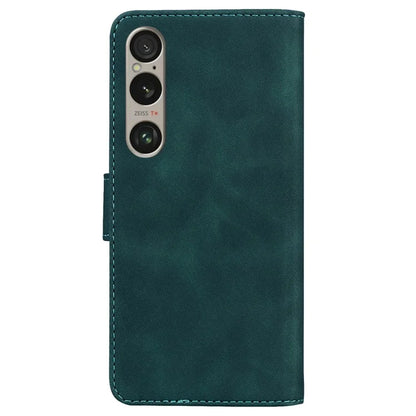 For Sony Xperia 1 VI Case Solid Color Shockproof Cash Pocket Solid Color Leather Phone Cover