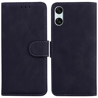 For Sony Xperia 5 VI Case Solid Color Leather Flip Phone Cover with Wallet