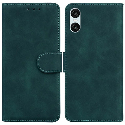 For Sony Xperia 5 VI Case Solid Color Leather Flip Phone Cover with Wallet