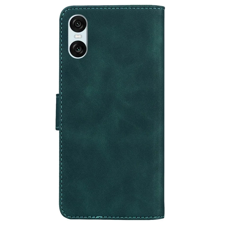 For Sony Xperia 5 VI Case Solid Color Leather Flip Phone Cover with Wallet