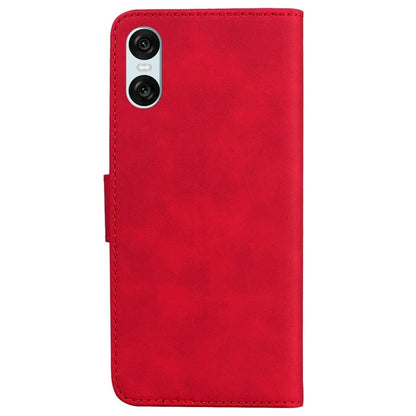 For Sony Xperia 5 VI Case Solid Color Leather Flip Phone Cover with Wallet