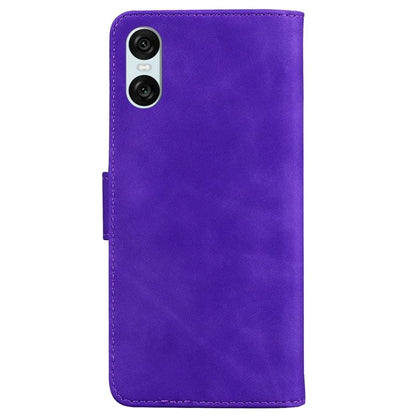 For Sony Xperia 5 VI Case Solid Color Leather Flip Phone Cover with Wallet