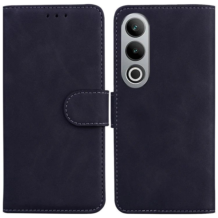For OnePlus Nord CE4 5G Leather Case Solid Color Magnetic Flip Phone Cover