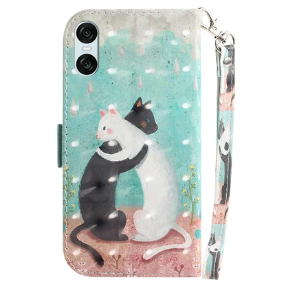 For Sony Xperia 5 VI Leather Wallet Phone Case Pattern Printing Cover with Strap