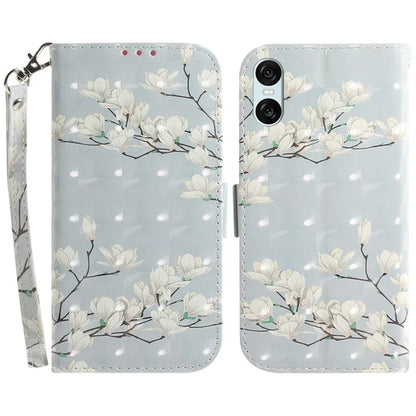 For Sony Xperia 5 VI Leather Wallet Phone Case Pattern Printing Cover with Strap
