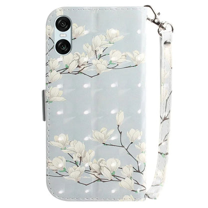 For Sony Xperia 5 VI Leather Wallet Phone Case Pattern Printing Cover with Strap