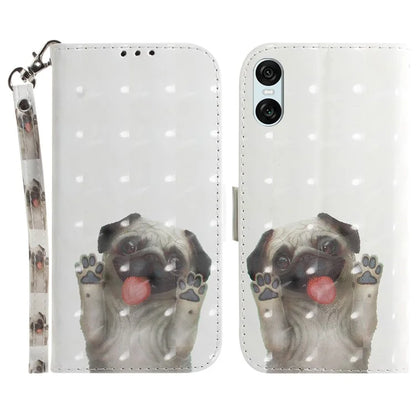 For Sony Xperia 5 VI Leather Wallet Phone Case Pattern Printing Cover with Strap