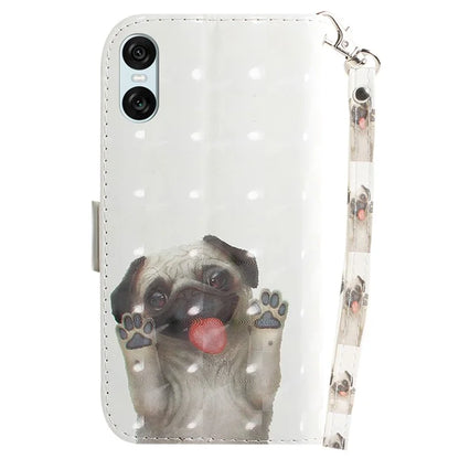 For Sony Xperia 5 VI Leather Wallet Phone Case Pattern Printing Cover with Strap