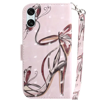 For Sony Xperia 5 VI Leather Wallet Phone Case Pattern Printing Cover with Strap
