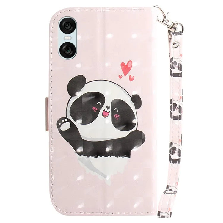 For Sony Xperia 5 VI Leather Wallet Phone Case Pattern Printing Cover with Strap