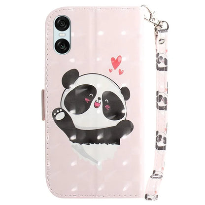 For Sony Xperia 5 VI Leather Wallet Phone Case Pattern Printing Cover with Strap